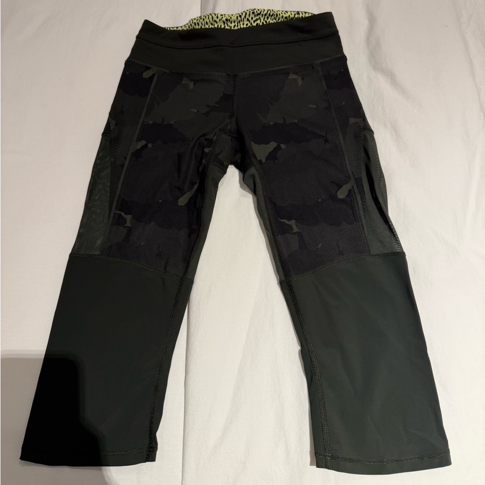 lululemon athletica Black and Green Leggings